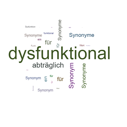 Ein anderes Wort für dysfunktional - Synonym dysfunktional