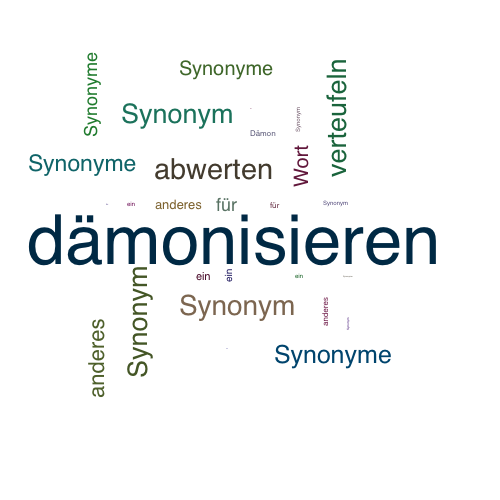 Ein anderes Wort für dämonisieren - Synonym dämonisieren