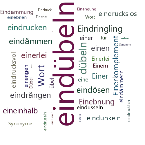 Ein anderes Wort für eindübeln - Synonym eindübeln