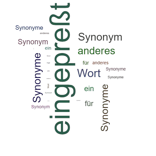 Ein anderes Wort für eingepreßt - Synonym eingepreßt