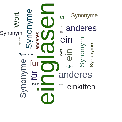 Ein anderes Wort für einglasen - Synonym einglasen