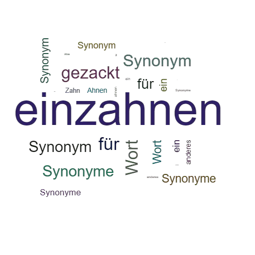 Ein anderes Wort für einzahnen - Synonym einzahnen