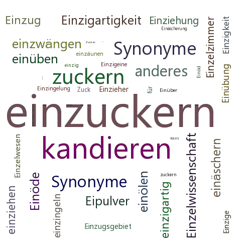 Ein anderes Wort für einzuckern - Synonym einzuckern