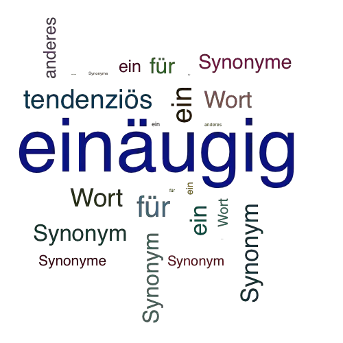 Ein anderes Wort für einäugig - Synonym einäugig