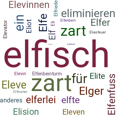 Ein anderes Wort für elfisch - Synonym elfisch