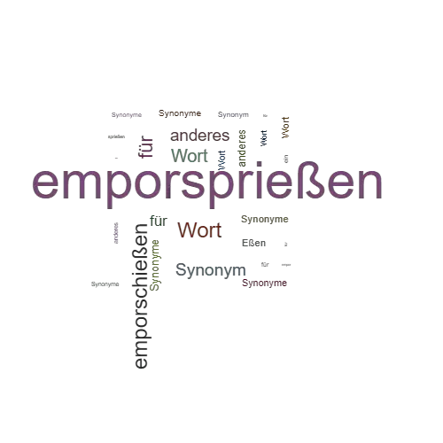 Ein anderes Wort für emporsprießen - Synonym emporsprießen