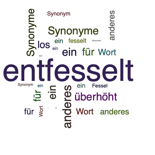 Ein anderes Wort für entfesselt - Synonym entfesselt