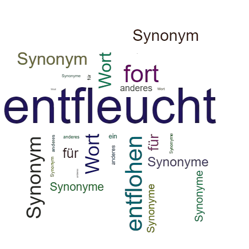 Ein anderes Wort für entfleucht - Synonym entfleucht