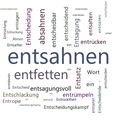 Ein anderes Wort für entsahnen - Synonym entsahnen