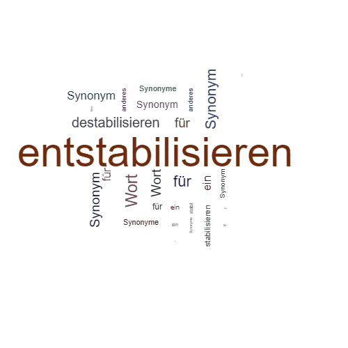 Ein anderes Wort für entstabilisieren - Synonym entstabilisieren