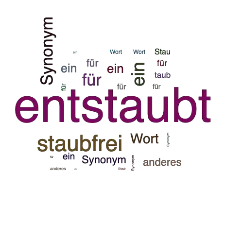 Ein anderes Wort für entstaubt - Synonym entstaubt