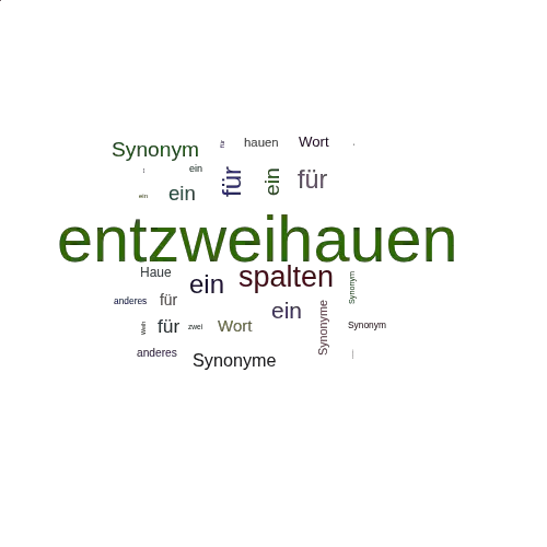 Ein anderes Wort für entzweihauen - Synonym entzweihauen