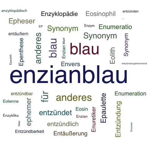 Ein anderes Wort für enzianblau - Synonym enzianblau