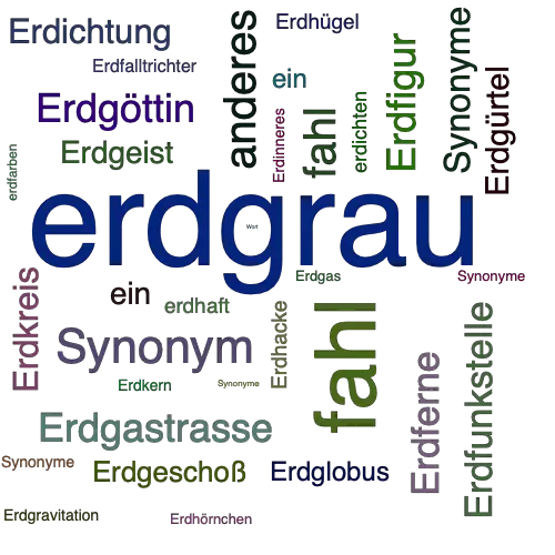 Ein anderes Wort für erdgrau - Synonym erdgrau