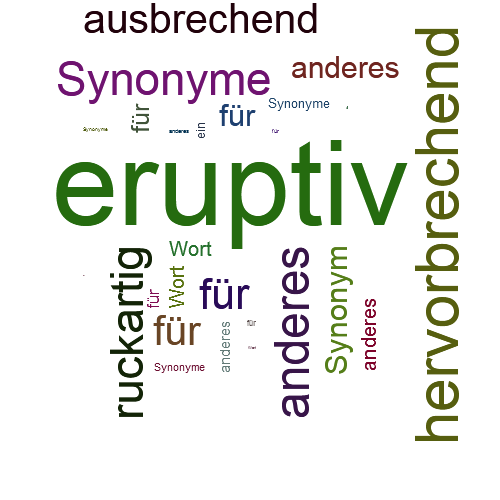 Ein anderes Wort für eruptiv - Synonym eruptiv