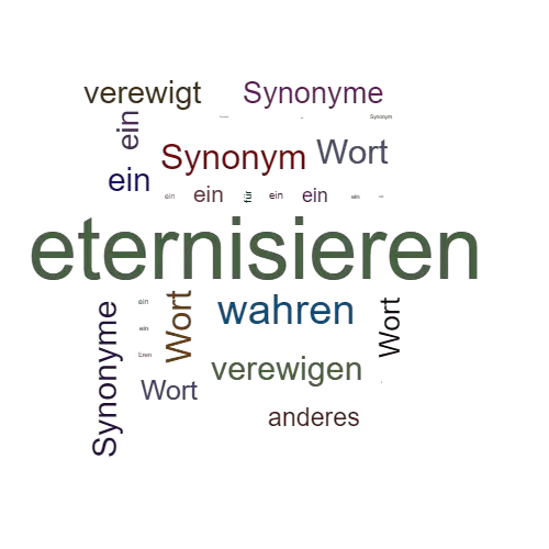 Ein anderes Wort für eternisieren - Synonym eternisieren