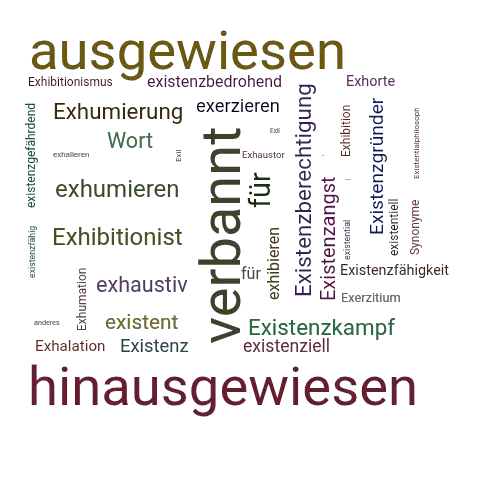 Ein anderes Wort für exiliert - Synonym exiliert