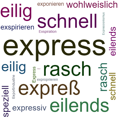 Ein anderes Wort für express - Synonym express