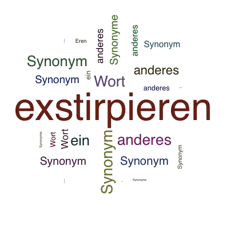 Ein anderes Wort für exstirpieren - Synonym exstirpieren