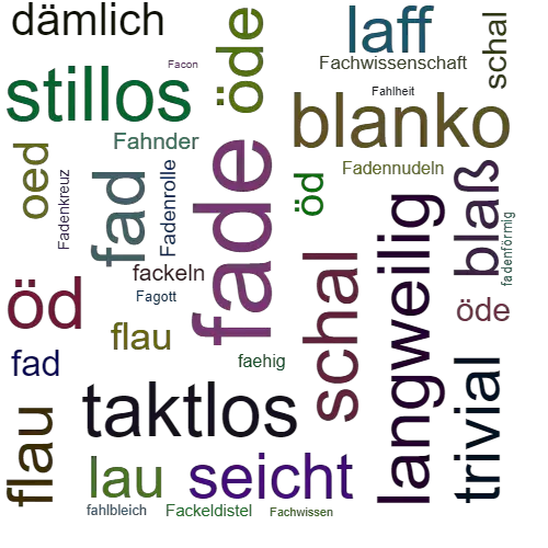 Ein anderes Wort für fade - Synonym fade