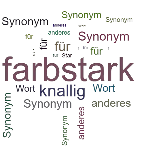 Ein anderes Wort für farbstark - Synonym farbstark