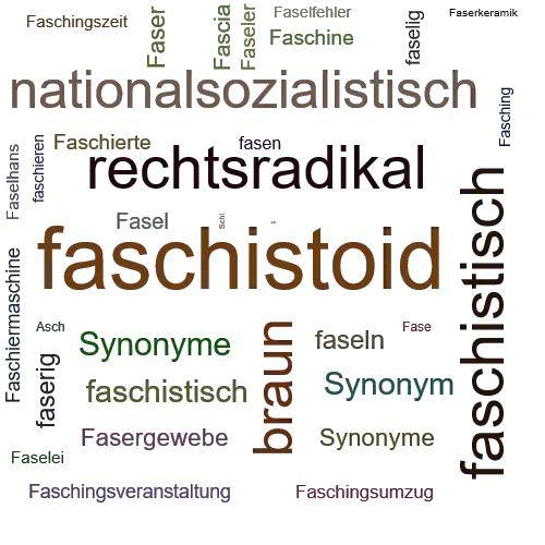 Ein anderes Wort für faschistoid - Synonym faschistoid