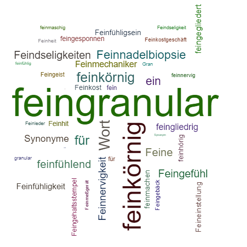 Ein anderes Wort für feingranular - Synonym feingranular