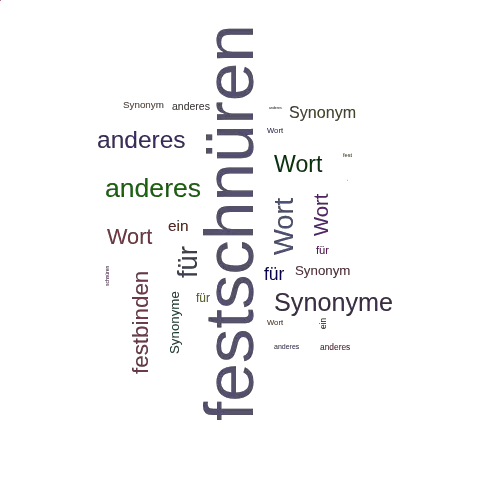 Ein anderes Wort für festschnüren - Synonym festschnüren