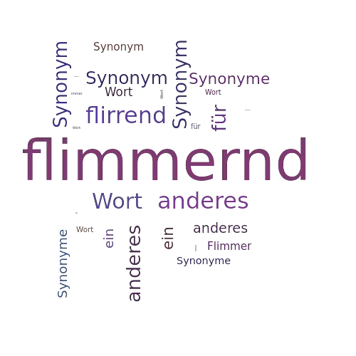 Ein anderes Wort für flimmernd - Synonym flimmernd