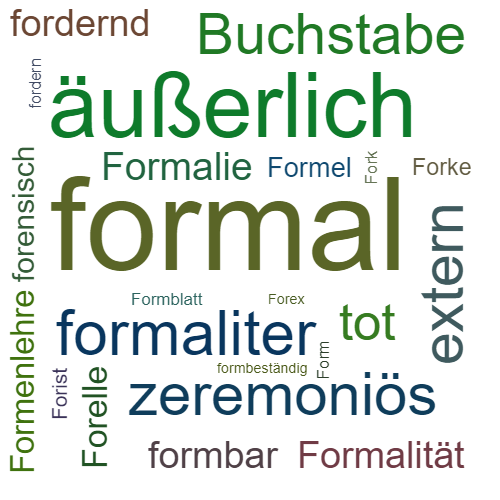 Ein anderes Wort für formal - Synonym formal