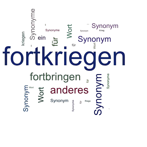 Ein anderes Wort für fortkriegen - Synonym fortkriegen