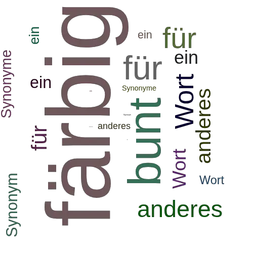 Ein anderes Wort für färbig - Synonym färbig