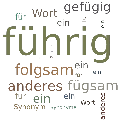 Ein anderes Wort für führig - Synonym führig