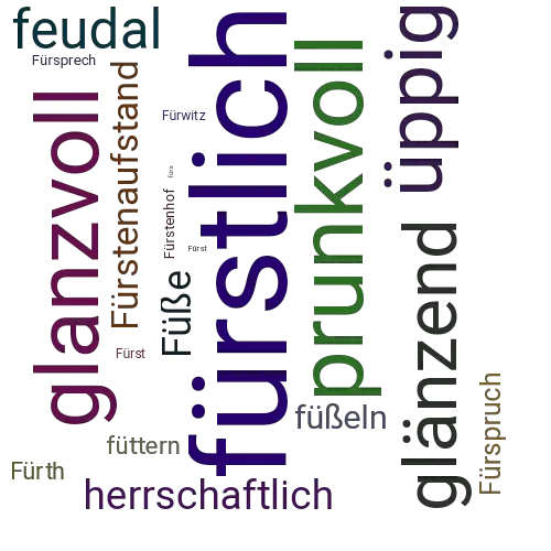 Ein anderes Wort für fürstlich - Synonym fürstlich