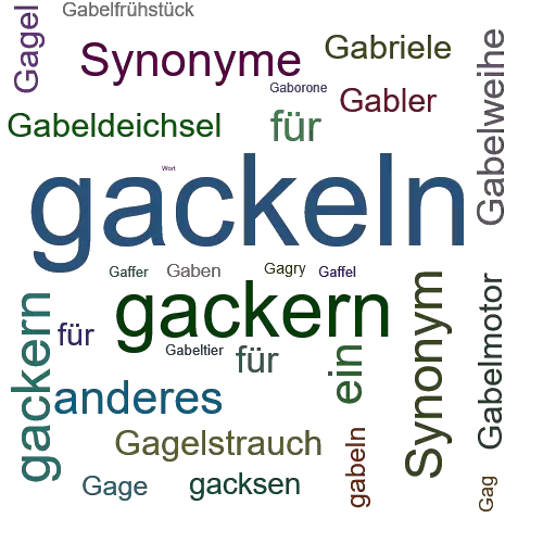 Ein anderes Wort für gackeln - Synonym gackeln