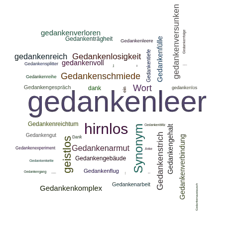 Ein anderes Wort für gedankenleer - Synonym gedankenleer