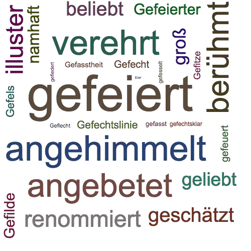 Ein anderes Wort für gefeiert - Synonym gefeiert