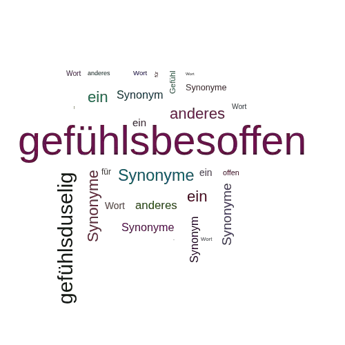 Ein anderes Wort für gefühlsbesoffen - Synonym gefühlsbesoffen
