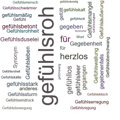 Ein anderes Wort für gefühlsroh - Synonym gefühlsroh