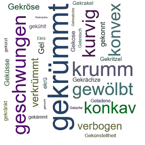 GEKRÜMMT Synonym-Lexikothek • ein anderes Wort für gekrümmt