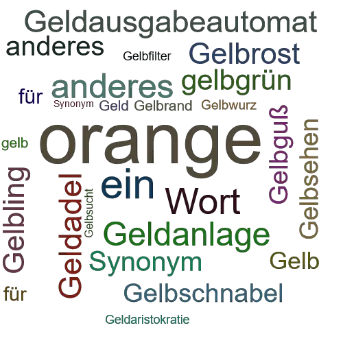 Ein anderes Wort für gelbrot - Synonym gelbrot