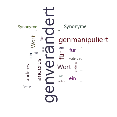 Ein anderes Wort für genverändert - Synonym genverändert