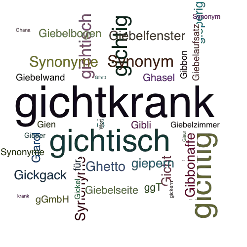 Ein anderes Wort für gichtkrank - Synonym gichtkrank
