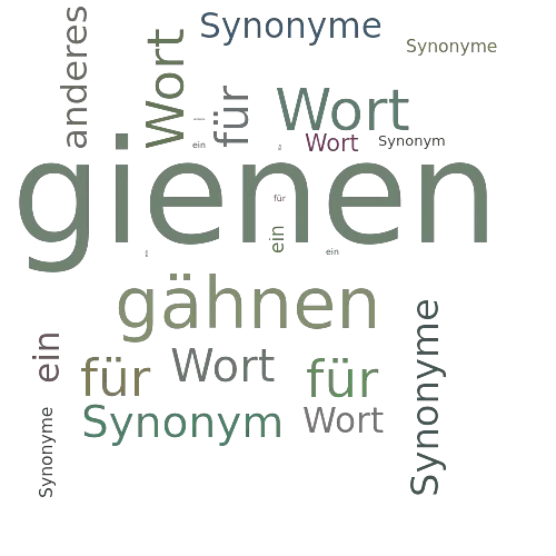 Ein anderes Wort für gienen - Synonym gienen