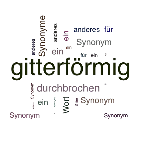 Ein anderes Wort für gitterförmig - Synonym gitterförmig