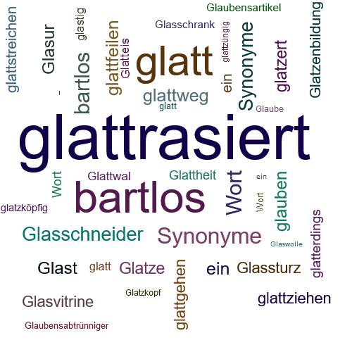 Ein anderes Wort für glattrasiert - Synonym glattrasiert