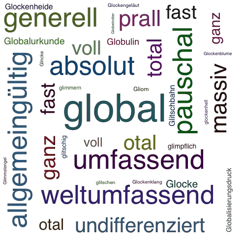 Ein anderes Wort für global - Synonym global
