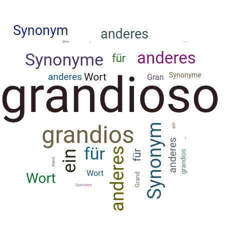 Ein anderes Wort für grandioso - Synonym grandioso