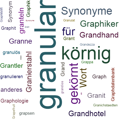 Ein anderes Wort für granular - Synonym granular