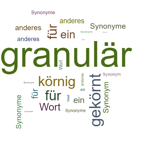 Ein anderes Wort für granulär - Synonym granulär